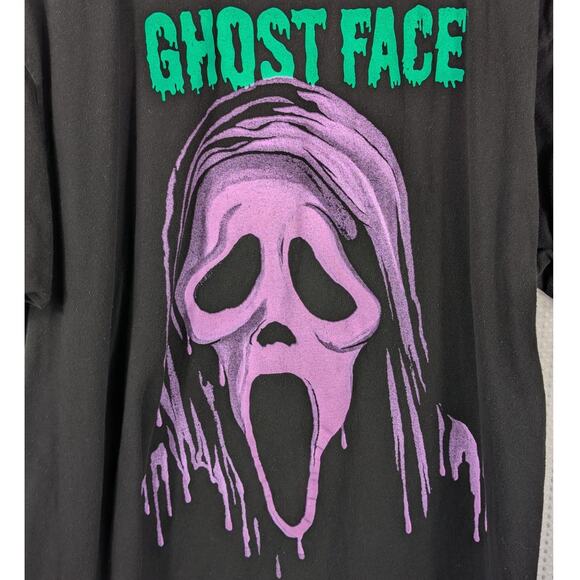 Ghost Face The Icon of Halloween T-Shirt 2XL Black Purple Horror Graphic Tee - Picture 2 of 4